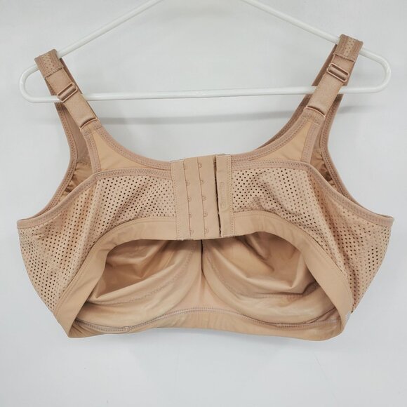 Glamorise Sport Women's Nude Wide Strap Sports Bra Bra Size 40F - Picture 2 of 8